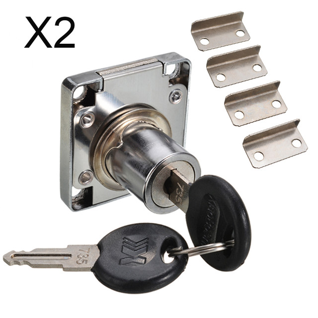 2set Desk Drawer Lock Wardrobe Locks Cabinet Locks Furniture Cam Locks  Steel Cabinet Locker With 2 Keys - Cabinet Locks - AliExpress